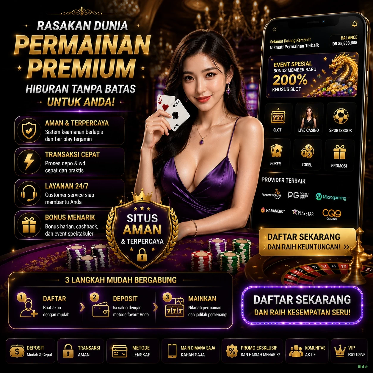 Cara Mendaftar dan Verifikasi Akun di 8hhh